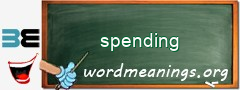 WordMeaning blackboard for spending